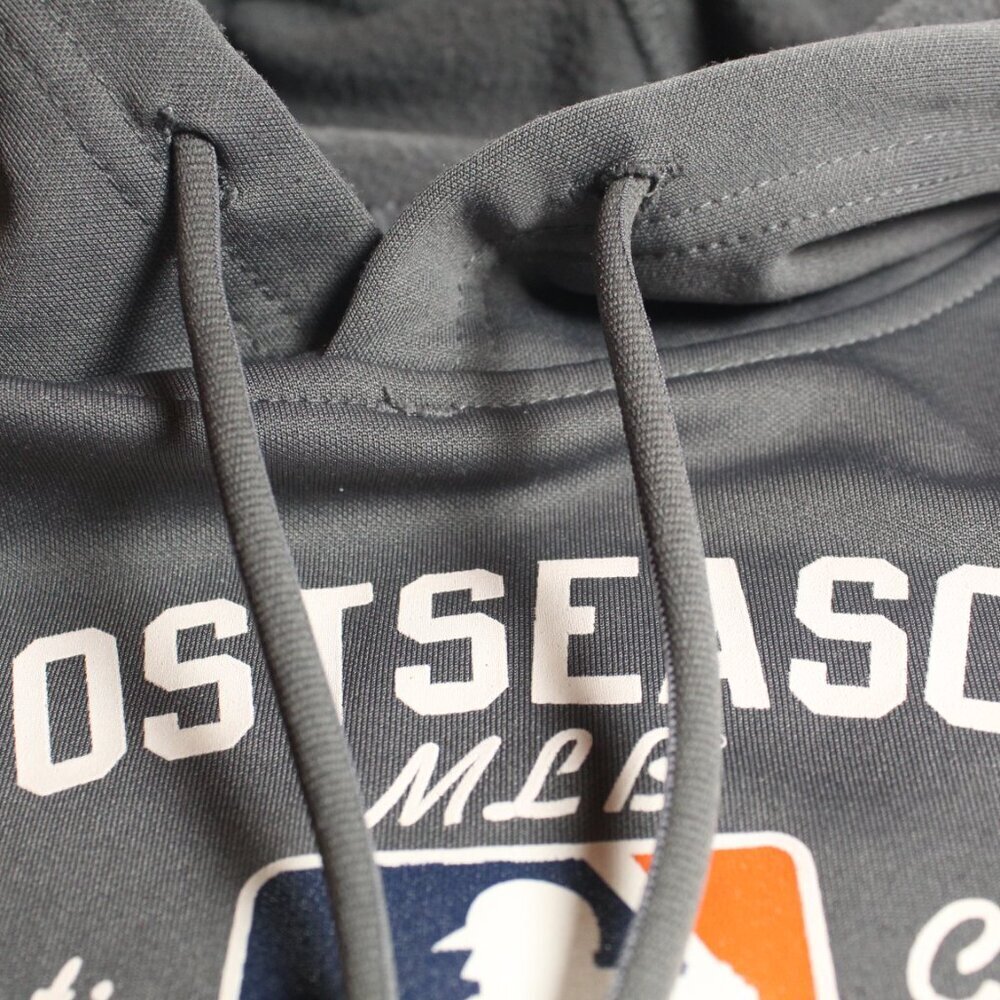 Majestic Detroit Tigers Medium Hoodie 2012 Postseason Therma Base Gray MLB - Picture 4 of 8